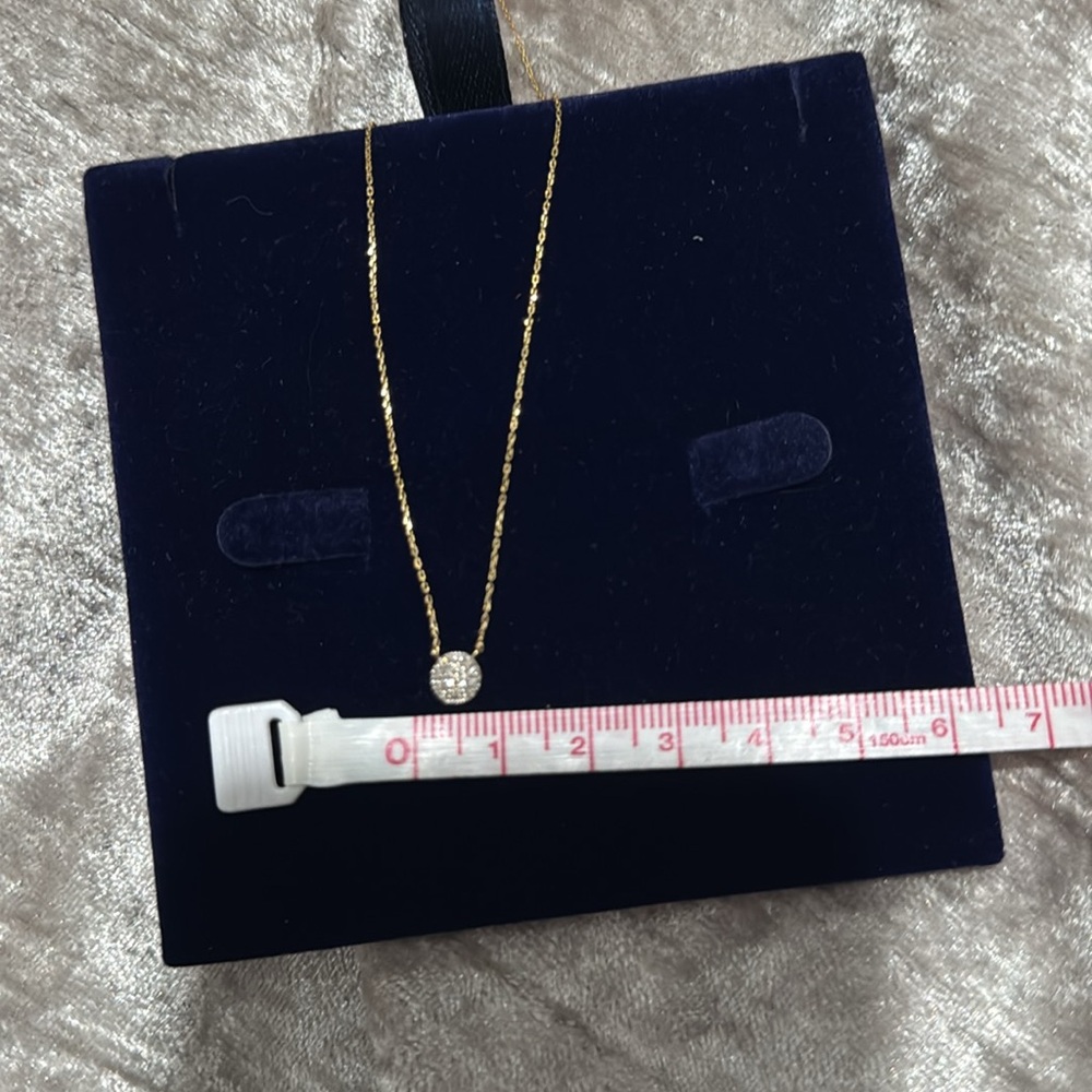 Dana Rebecca Designs Gold and Silver Diamond Disc Necklace - Picture 6 of 11